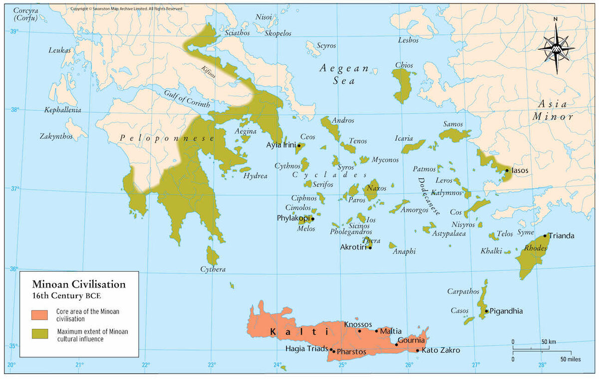 Минойская цивилизация карта
