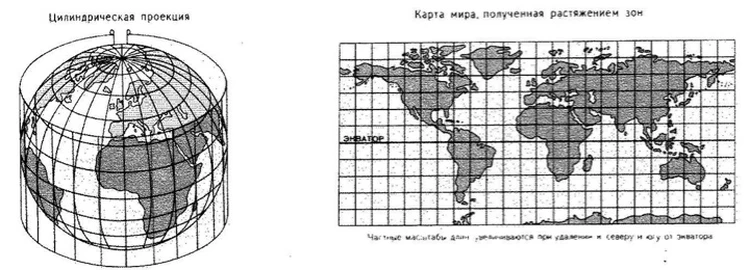 Карты изготавливают, проецируя глобус на лист бумаги. 
 https://www.kp.ru