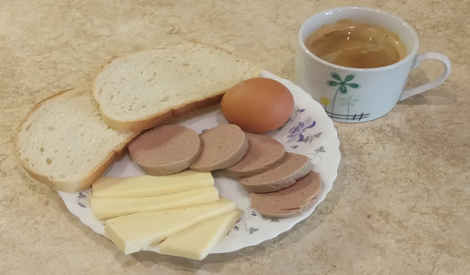 Завтрак. Ассортимент из 5 блюд.