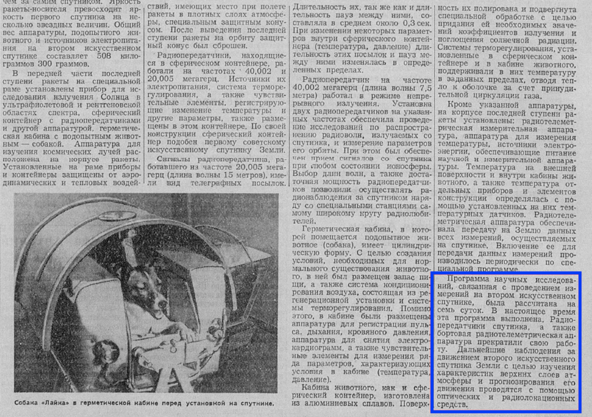 Собака, которую в СССР отправили в космос без шансов вернуться, но радостно рапортовали, как хорошо ей на орбите (врали)6