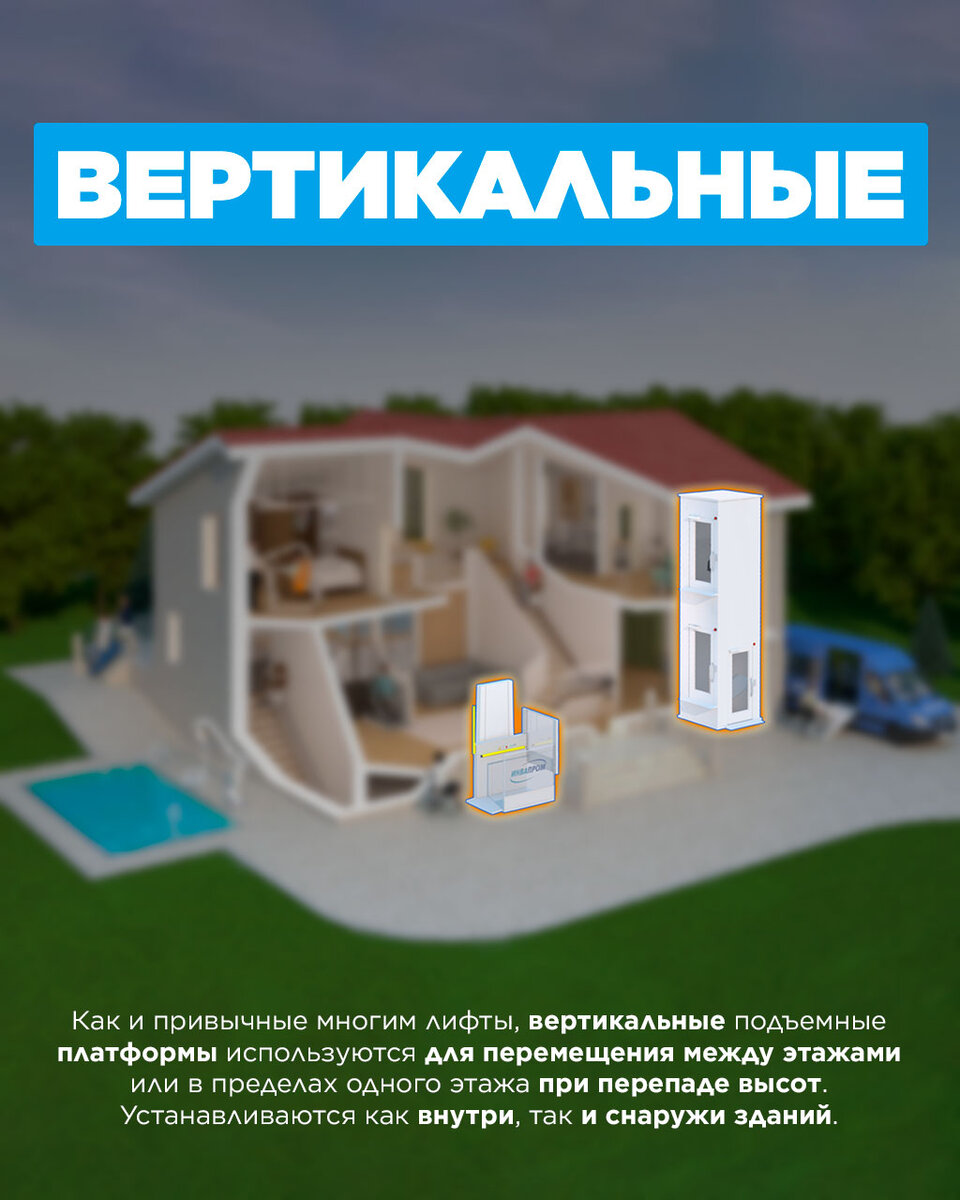 Вертикальные подъемники для инвалидов - виды, назначение, конструкции.