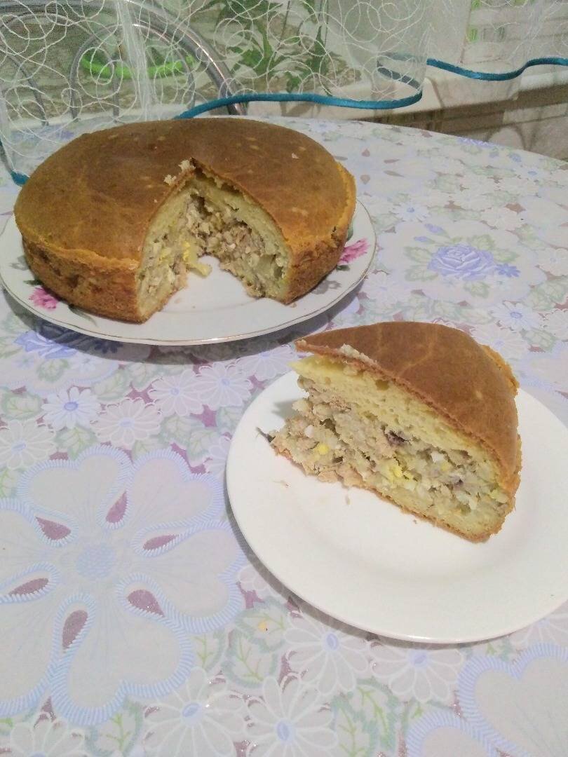 Пирог с рисом и яйцом