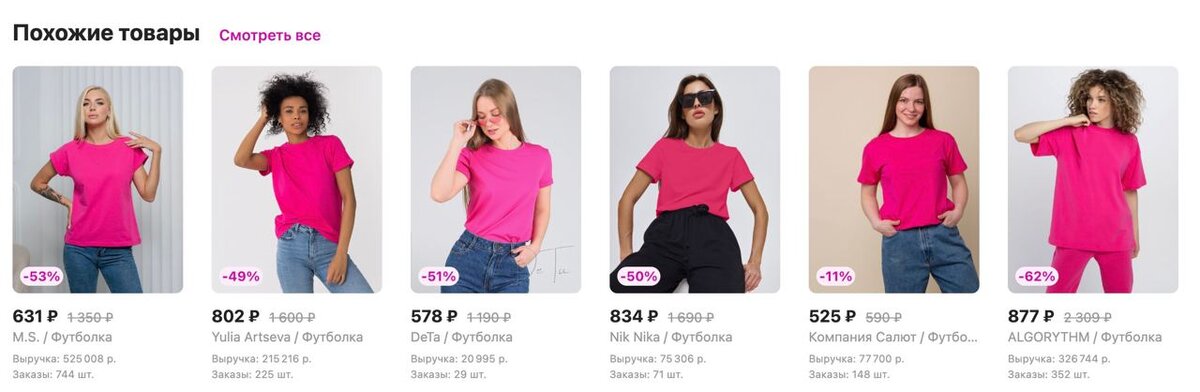 Рекомендации к товару на Вайлдберриз.