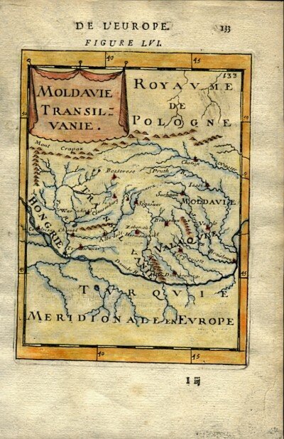 Карта Молдавии и Валахии 17 века