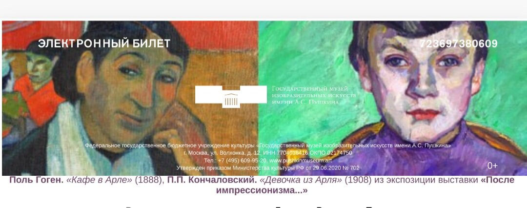 Фрагмент электронного билета.