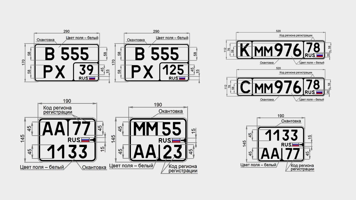 Какие новые номера. Размер номерного знака мото. Размер гос номера РФ. Размер номерного знака автомобиля. Размер мотоциклетного гос номера.