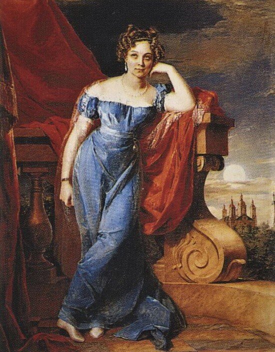 АГРАФЕНА ЗАКРЕВСКАЯ. КАРТИНА ДЖ. ДОУ. 1823. ЧАСТНАЯ КОЛЛЕКЦИЯ