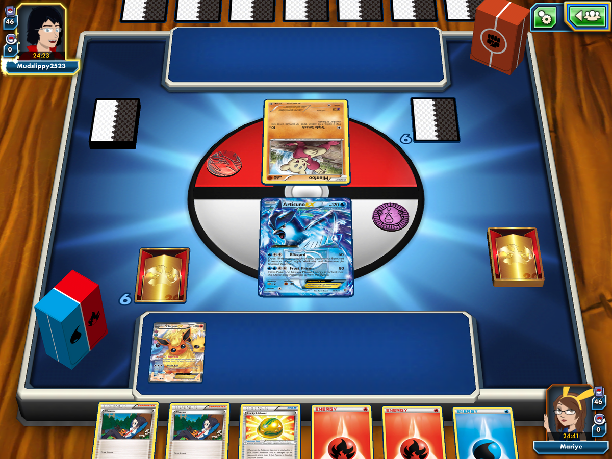 Так выглядит поле для игры в Покемон ККИ Онлайн