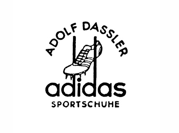 Первый логотип adidas 