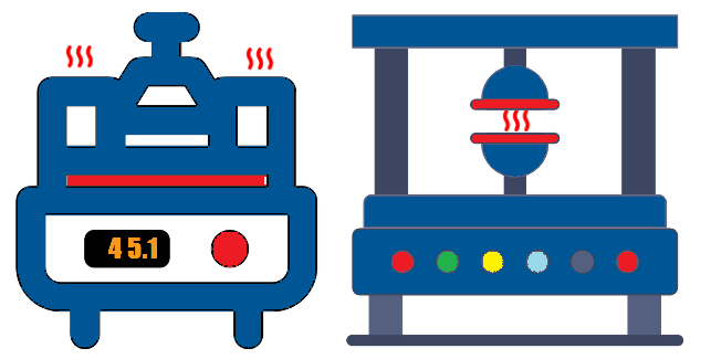 Прессы с нагревателями