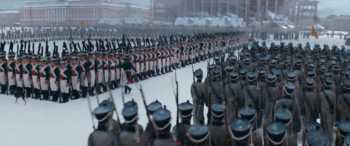 Гвардейский флотский экипаж прибывает на Сенатскую площадь, чтобы встать рядом с Лейб-гвардии Московским полком, 14 декабря 1825 г.