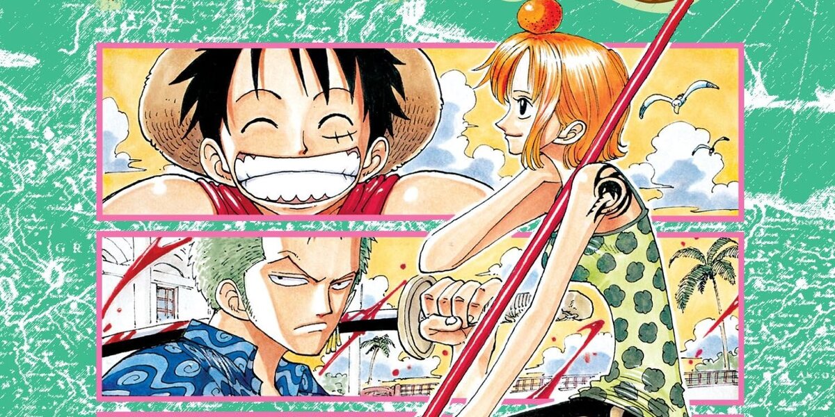Фрагмент обложки манги Эйитиро Оды «One Piece. Большой куш 3: Книги 7-9»