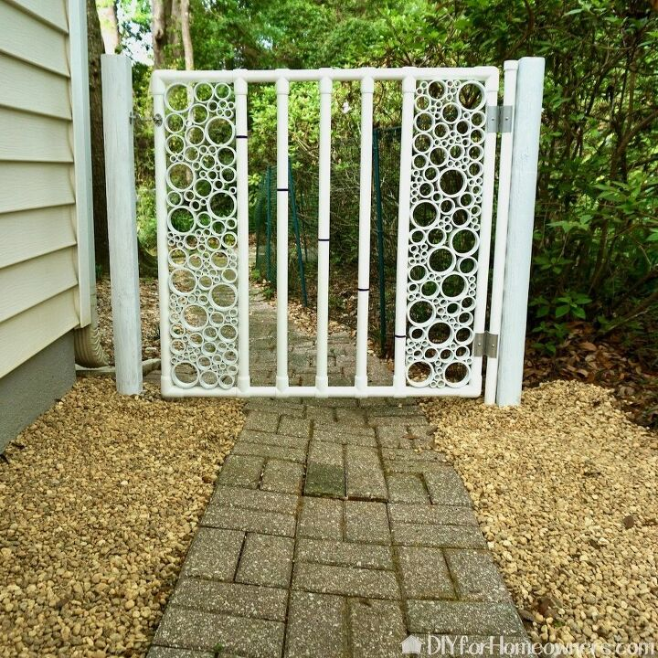   https://www.hometalk.com/44277750/diy-pvc-pipe-gate-with-snap-on-hinge 