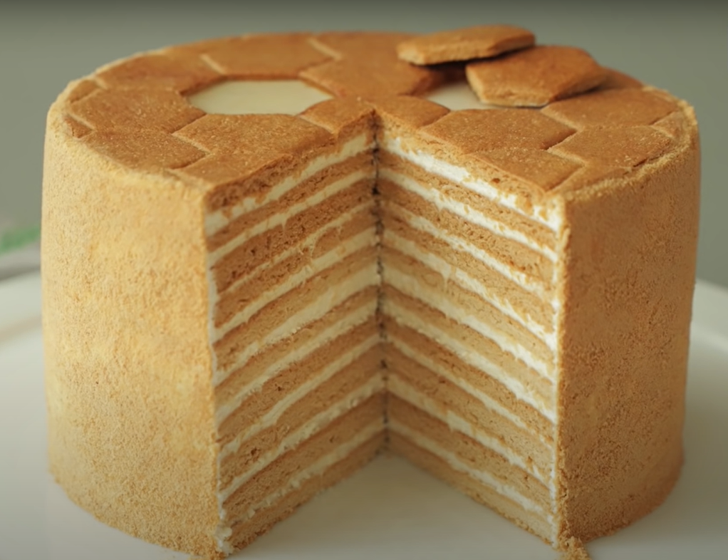 Медовый торт в разрезе