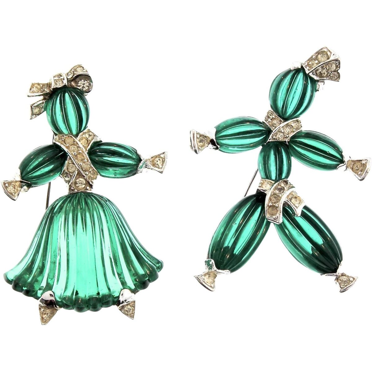 Парные броши от Альфреда Филиппа, 1940-е гг.