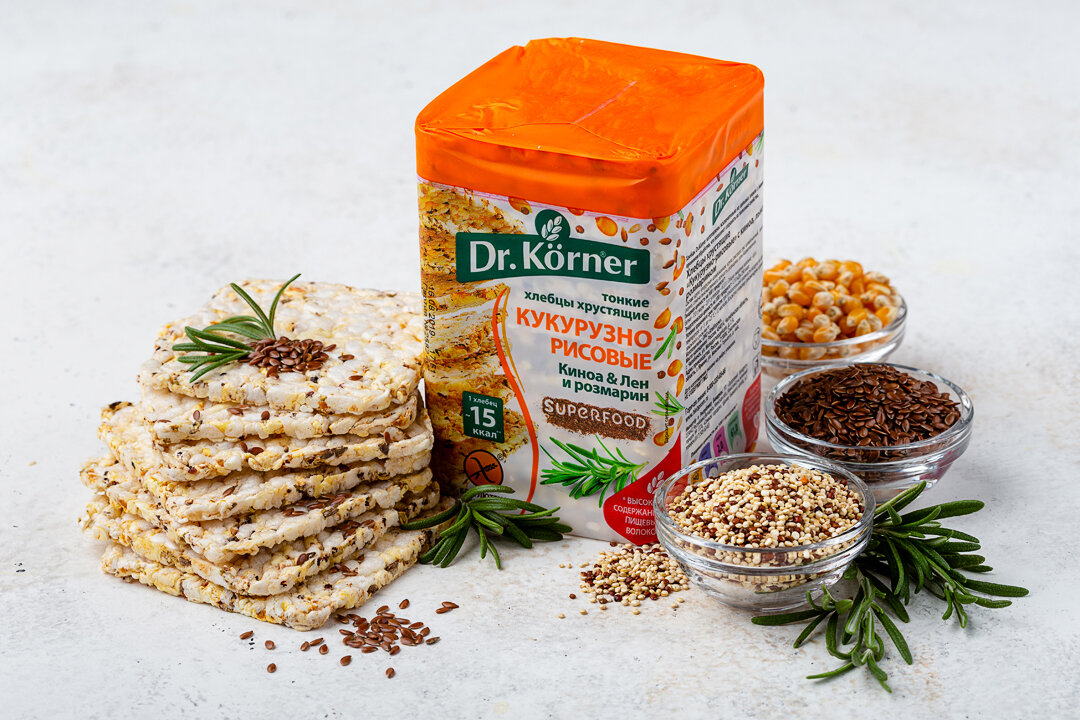 Цельнозерновые хлебцы Dr.Korner (без глютена)