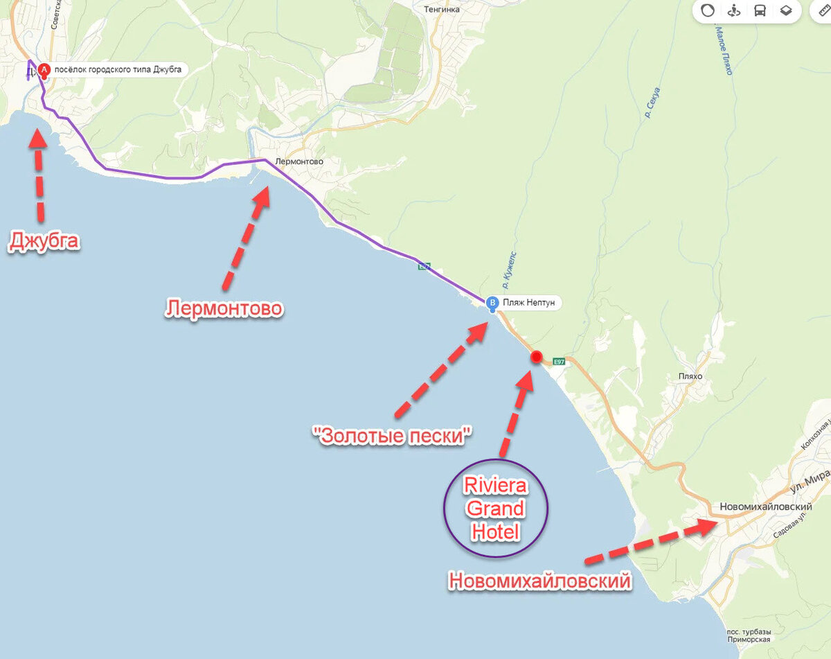 Поселок Новомихайловский черное море