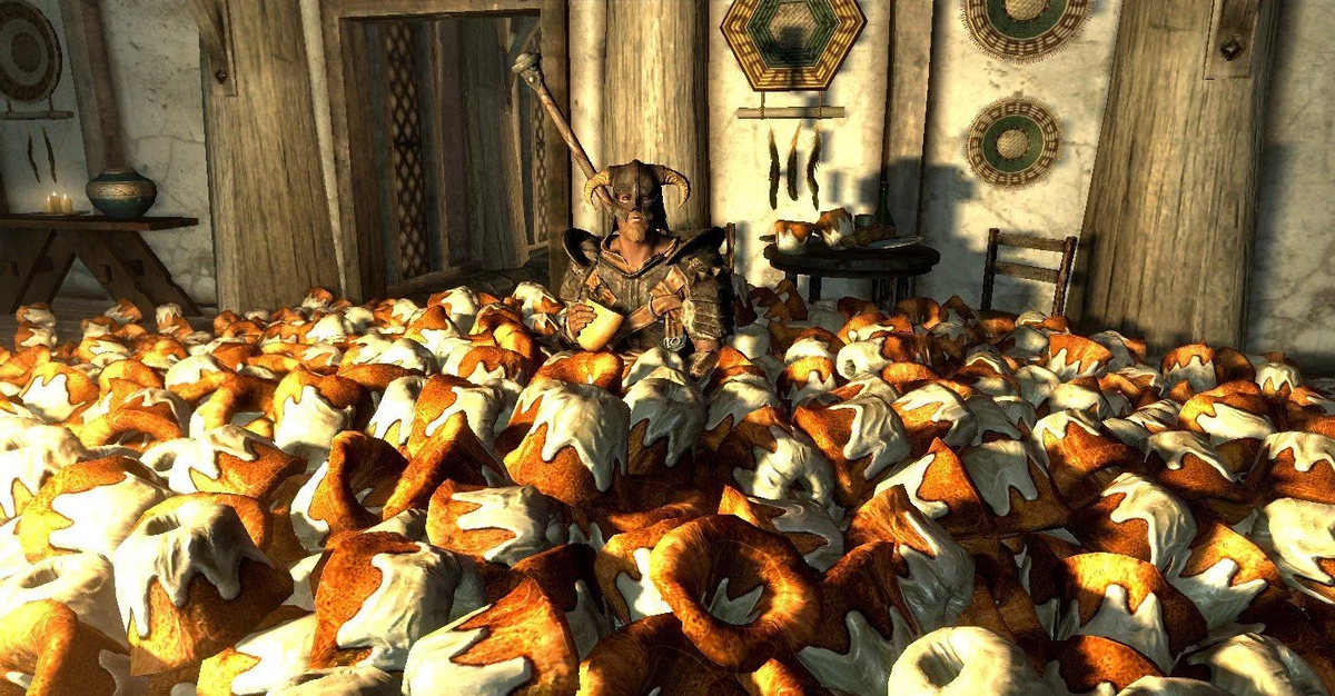 Кто-то вернул стражнику сладких рулетов с лихвой! Теперь уж он не будет переживать, что его рулетик украли...