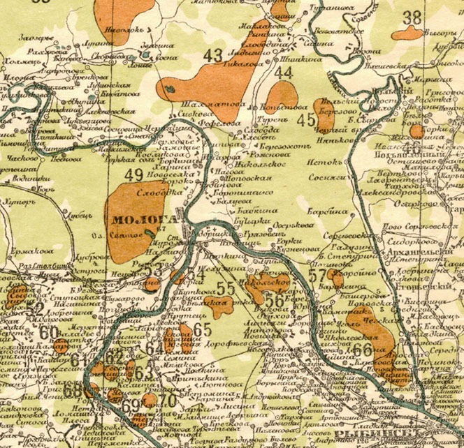 Карта весьегонского района до затопления 1938