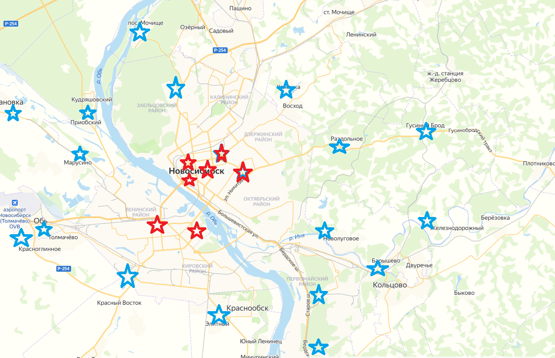 Карта кладбищ новосибирска старых