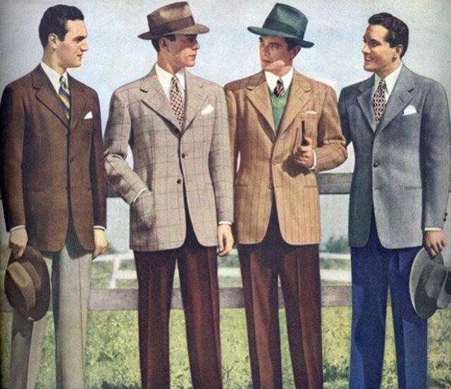 Вырезка из журнала мод 1946 года.