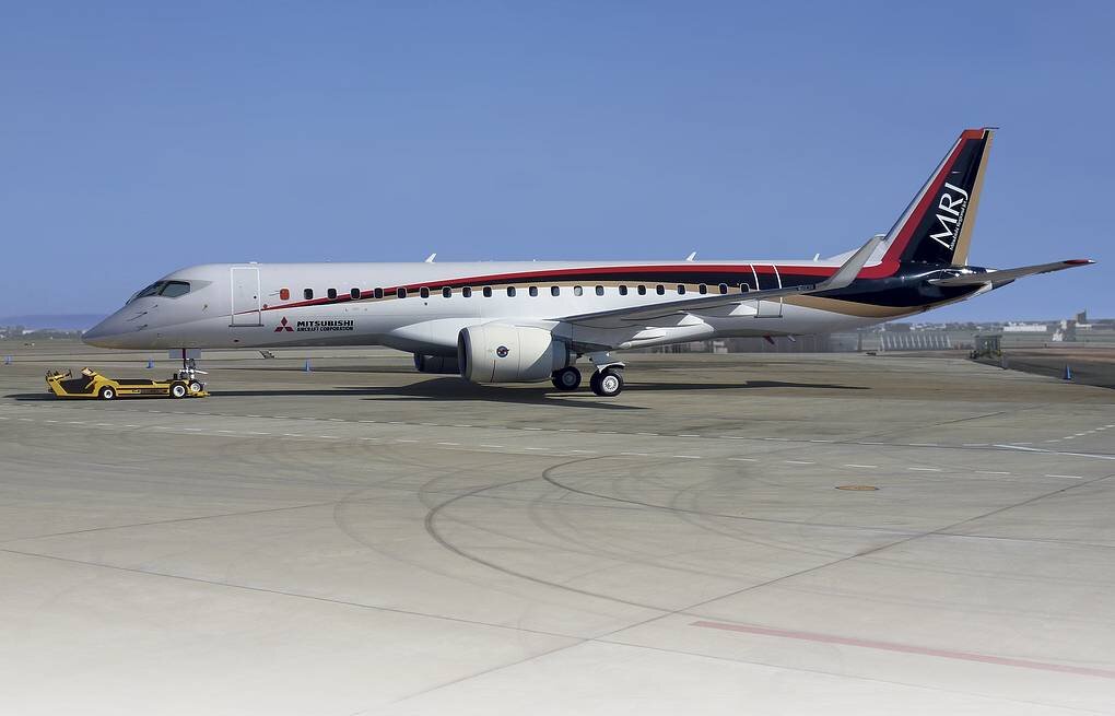 Японский ближнемагистральный лайнер Mitsubishi Regional Jet © AP Photo/Mitsubishi Aircraft Corp.