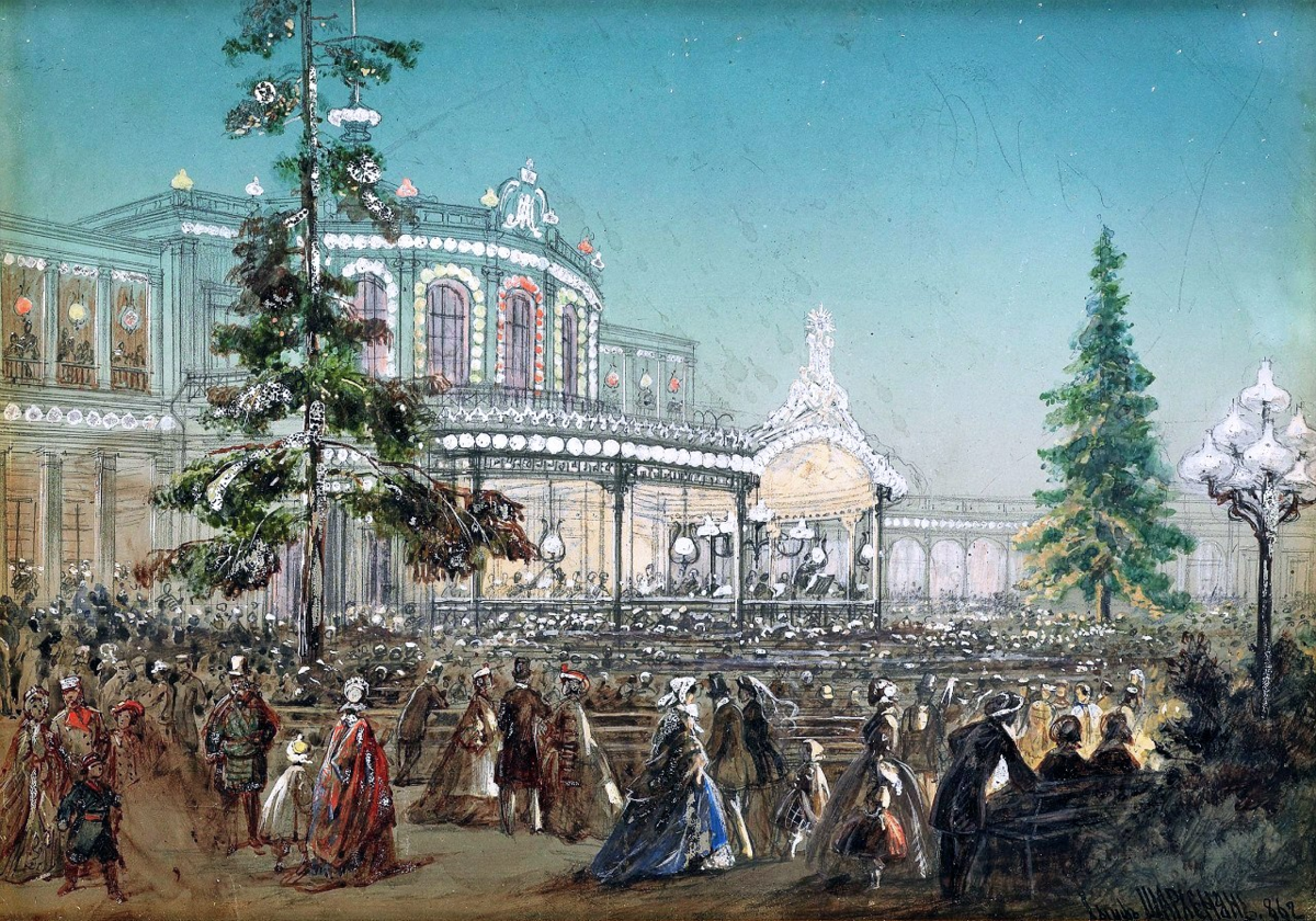 Как выглядел xviii век. Музыкальный вокзал Павловск 19 век. Шарлемань 1852.