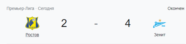 Ростов - Зенит