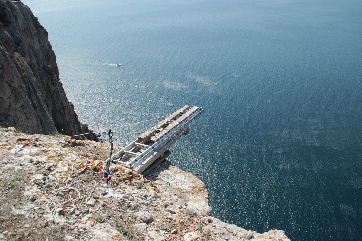 Экзит - точка начала прыжка. Кая-Баш. 2012. Фото О. Кульпина