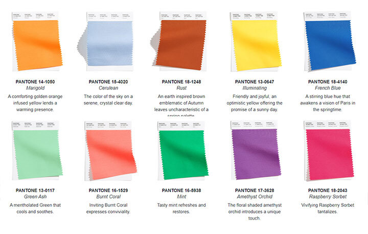 Самые модные цвета 2021 по Pantone