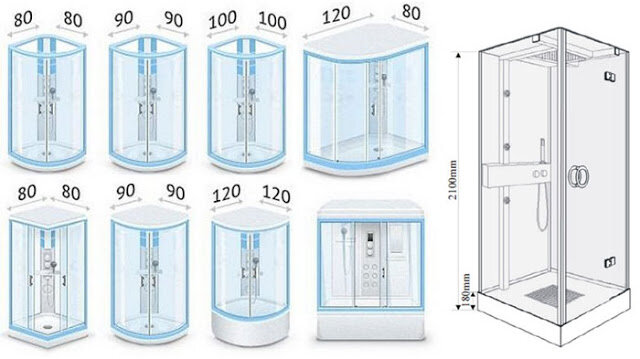 Типовые размеры душевых кабин: стандартные и нестандартные размеры изделий