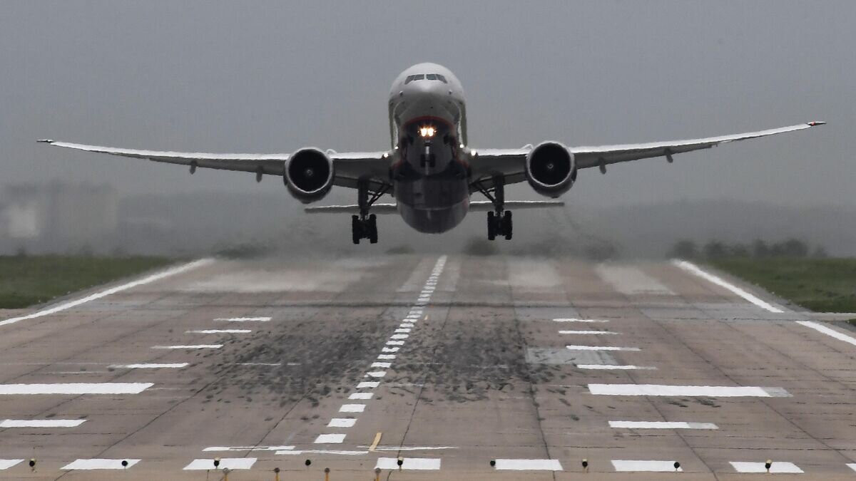    Взлет самолета Boeing 777-300© РИА Новости / Виталий Аньков