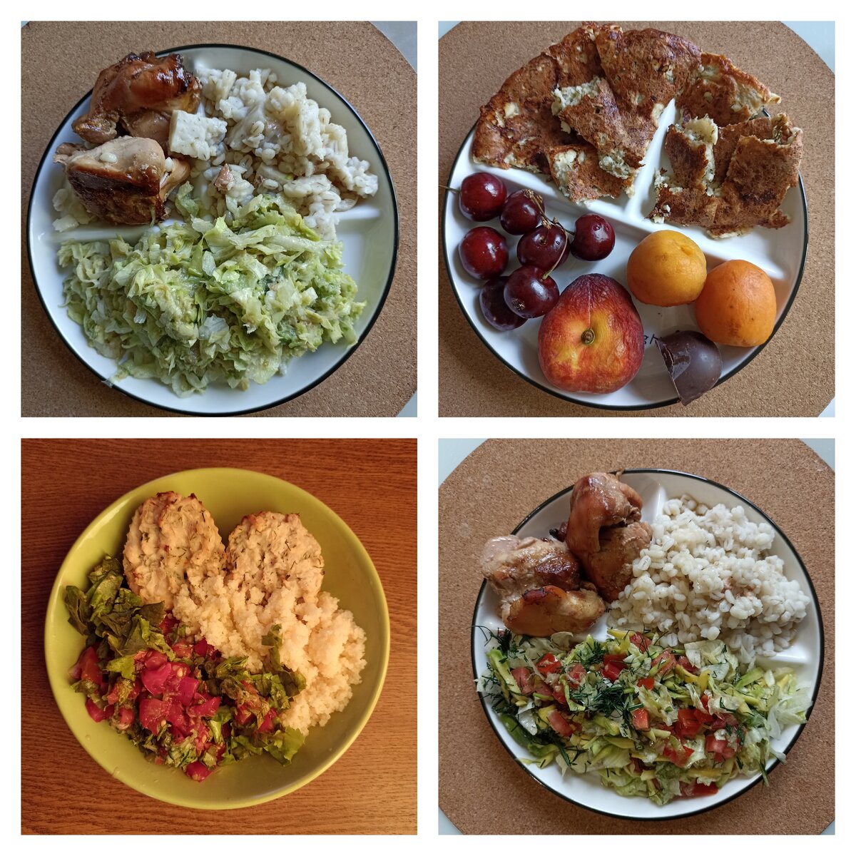 Так может выглядеть еда по методу тарелки