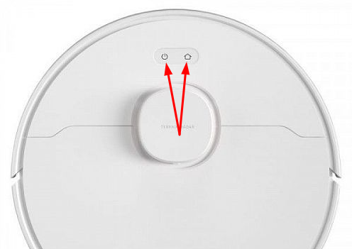 Расположение кнопок возврата на базу и включения/выключения