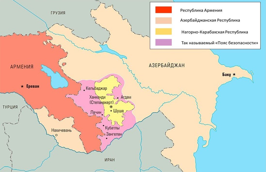 Карта армении и нагорного