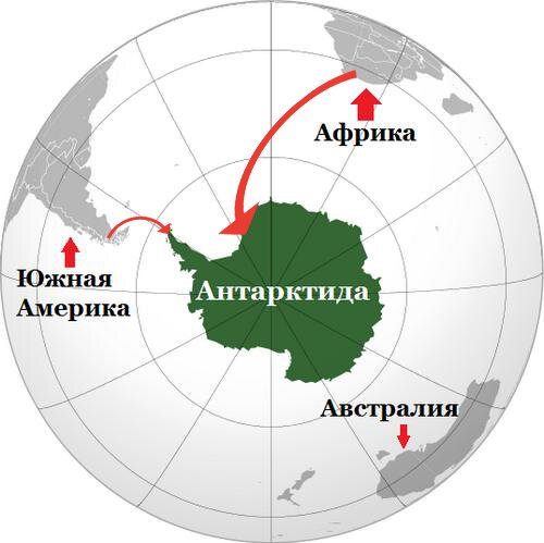 Где находится антарктика карта