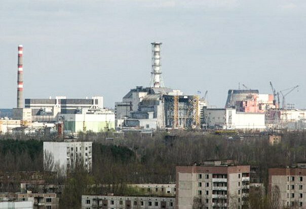 Визуальное расстояние между Припятью и ЧАЭС