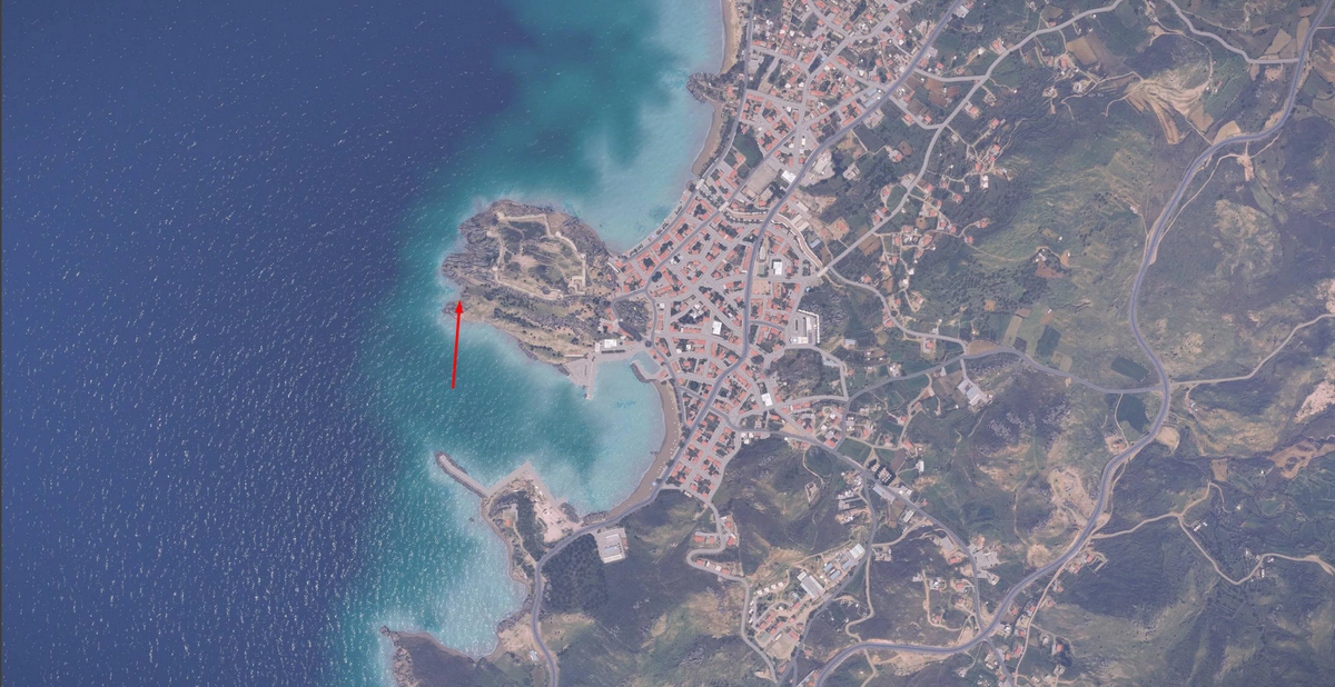 Кавала, и место высадки Керри.