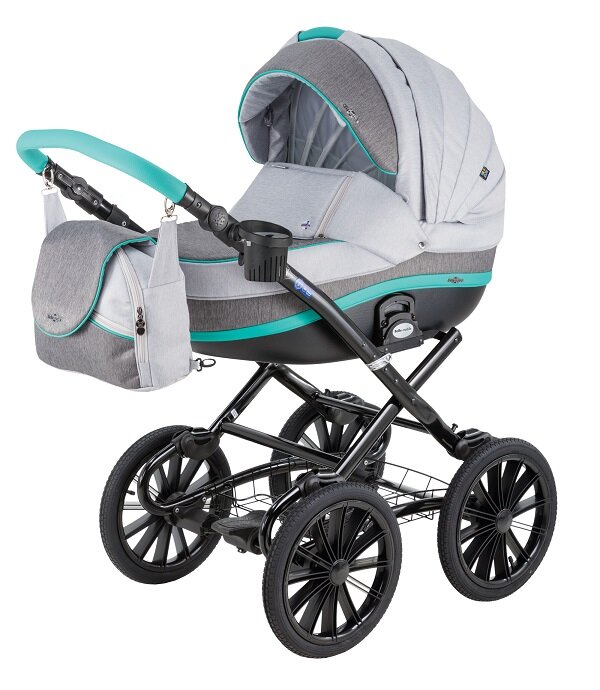 Это  пример современной детской коляски на классической раме (Bebe Mobile INES)