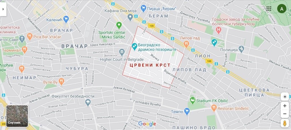 центр белграда на карте. белград карта города. белград район врачар на карте. районы белграда. районы белграда.