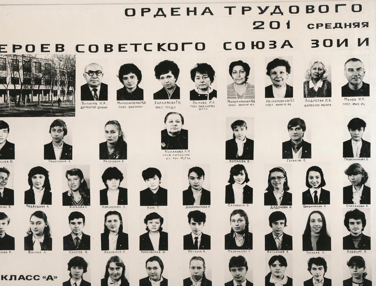 Часть нашего выпускного фото. Зинаида Николаевна Кулакова в центре второго ряда