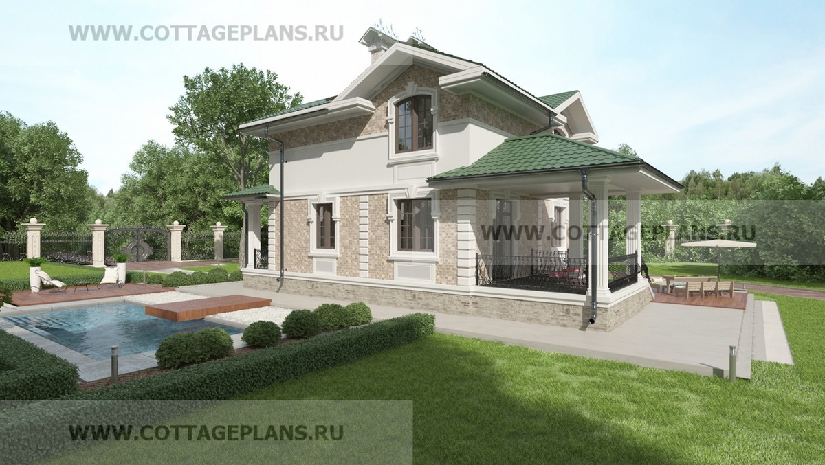Фасады дома. Источник фото: https://www.cottageplans.ru