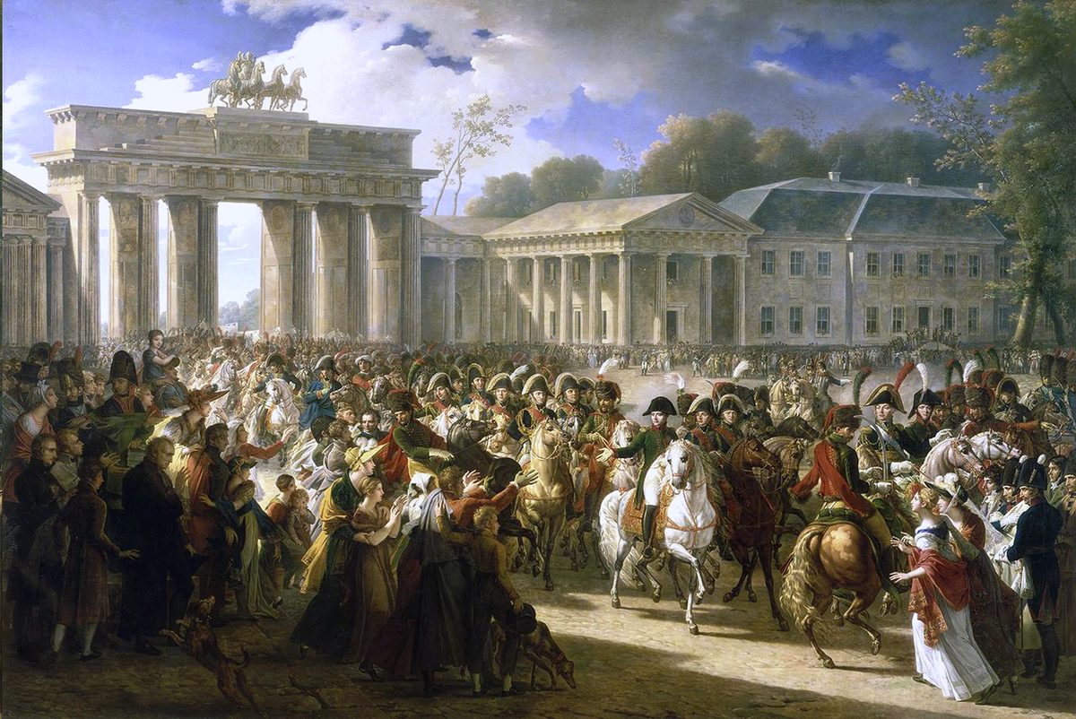 Наполеон вступает в Берлин 27 октября 1806 года. Мейнье (1810)