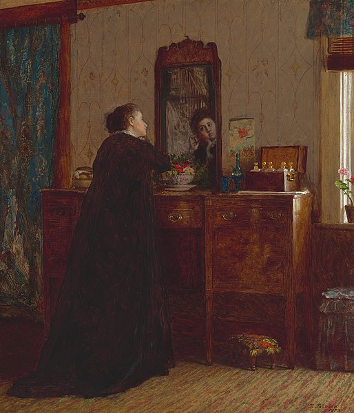 "За туалетом", Истмен Джонсон, 1873. (с) Из коллекции Национальной галереи искусства (Вашингтон)