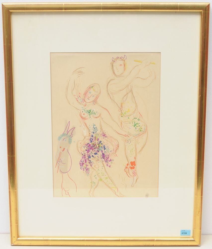   Марк Шагал (1887-1985).
 Балет. Октябрь 1969 г.
 Цветная литография. Один из 10000 экземпляров.
 34,5*25 см. Рама.