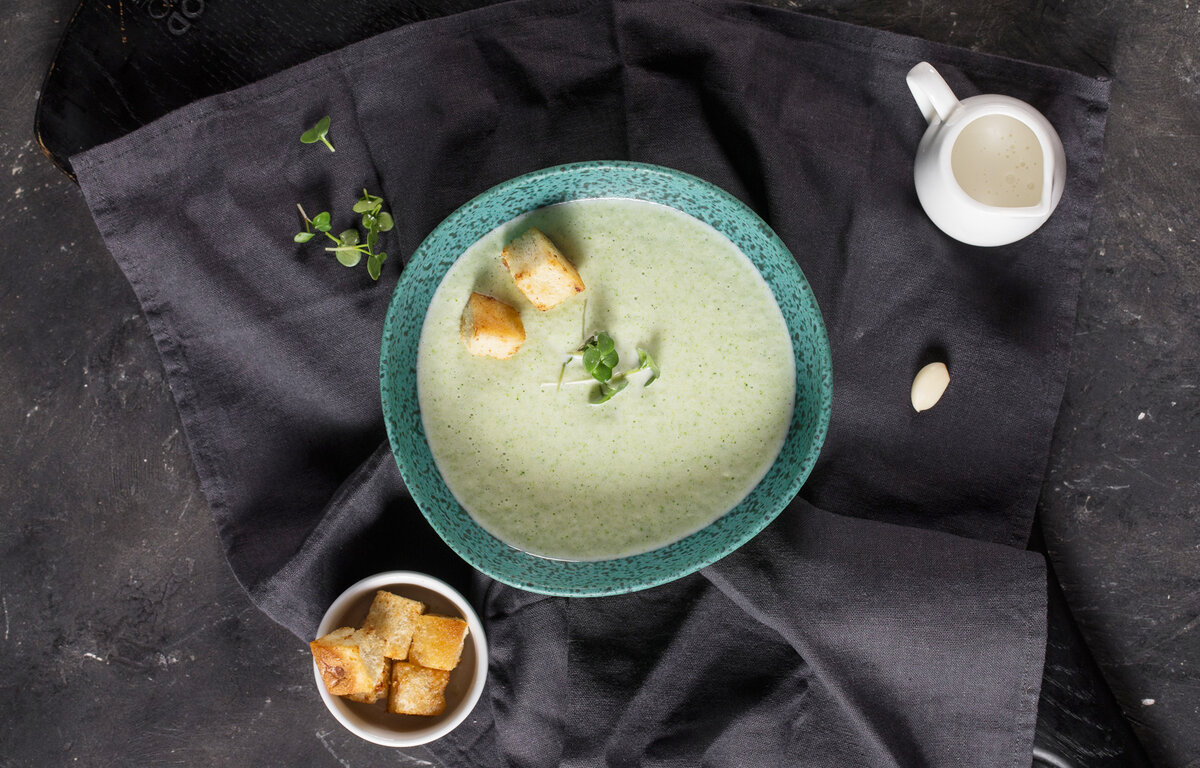 Пример подачи супа-пюре из малоглазого макруруса