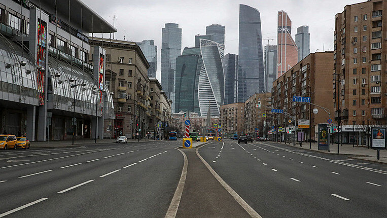 Пустые улицы Москвы