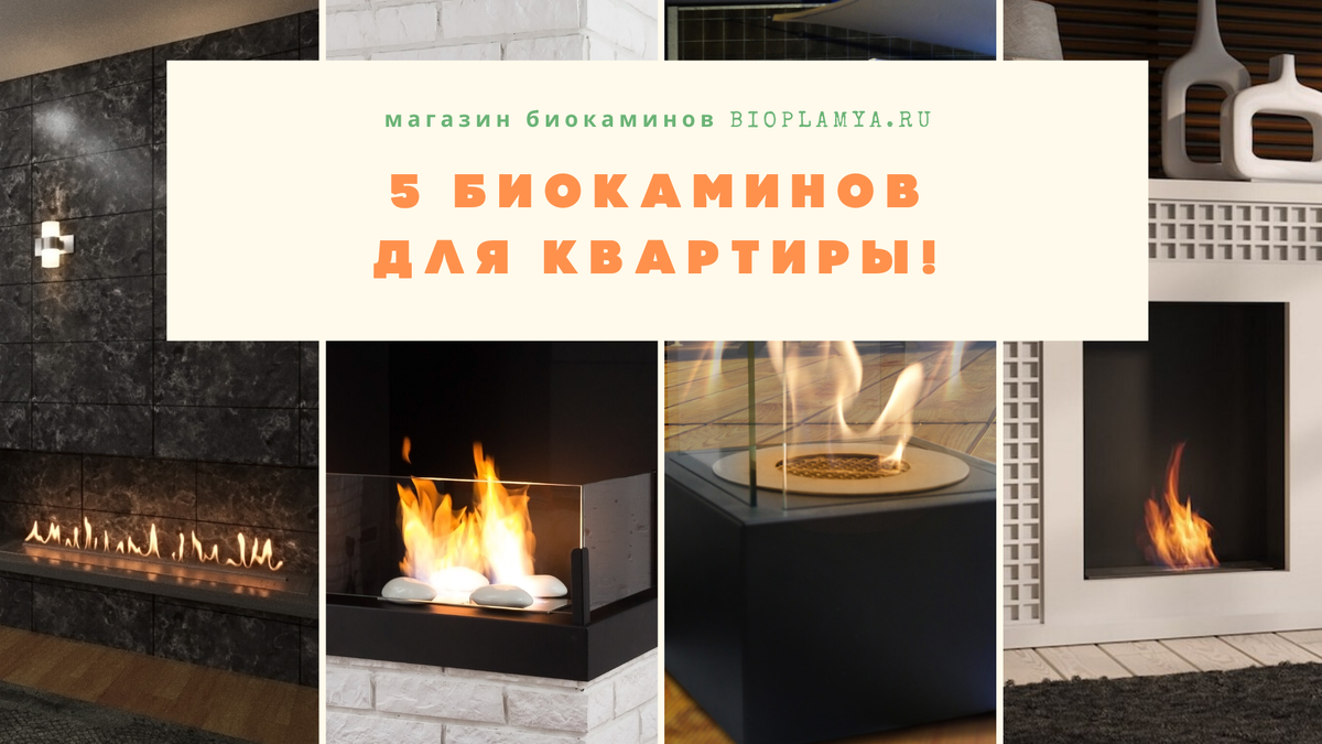 Основные виды биокаминов.