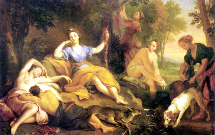 Артемида в окружении нимф. Художник картины Жан Батист Патер