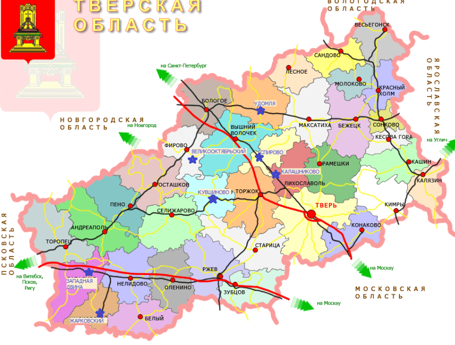 Карта россии тверь на карте россии